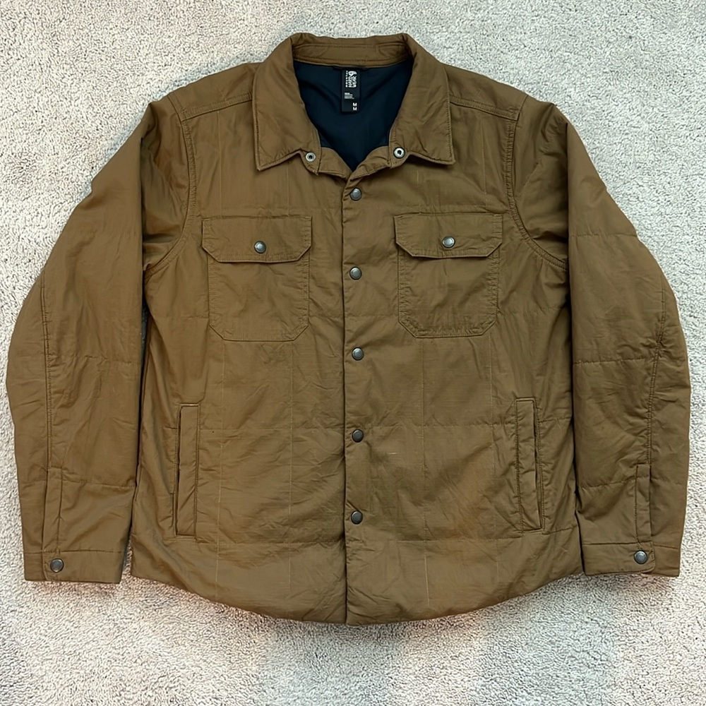 Mountain Hardwear Men’s Insulated Shirt Jacket - Medium - Khaki/Brown